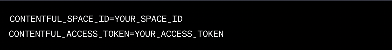 contentful_space_ID contentful_access_token