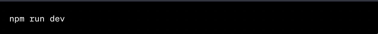 npm run dev